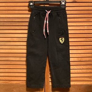 Ferrari Black Cotton Jogger Pants